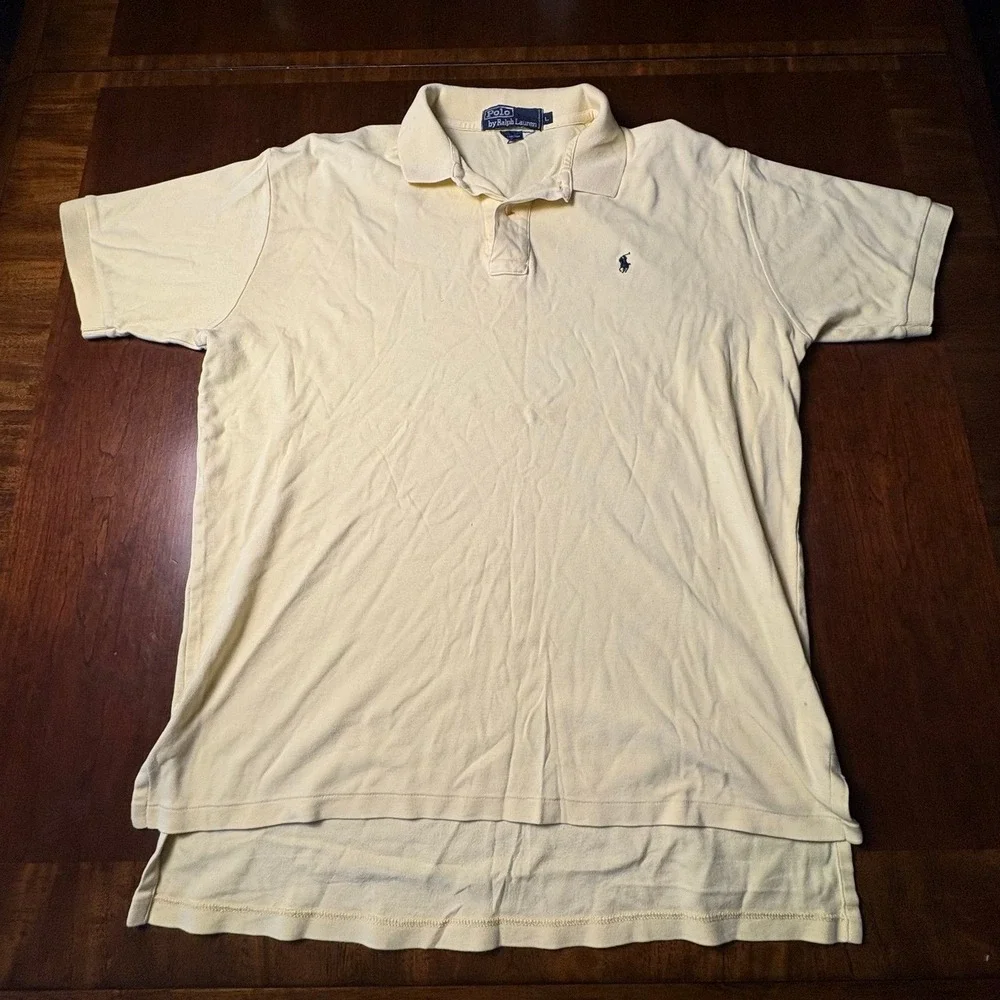 Polo Ralph Lauren Yellow Classic Fit Pony Polo Shirt Large